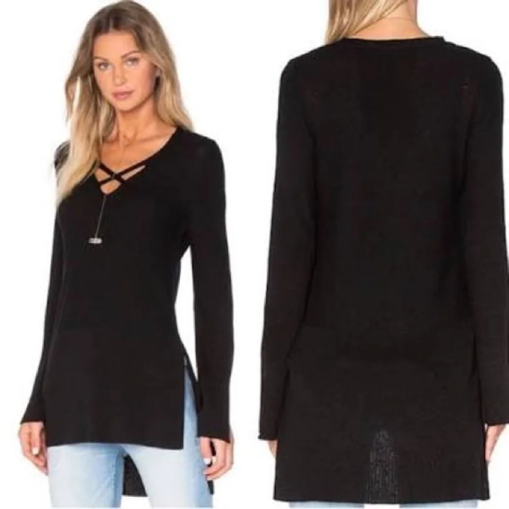 Free people criss cross black sweater - Picture 1 of 4